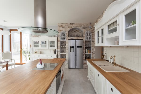 Kitchen cabinets with glass doors 