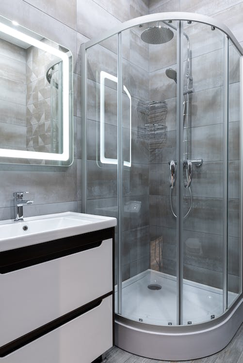 Glass shower enclosure